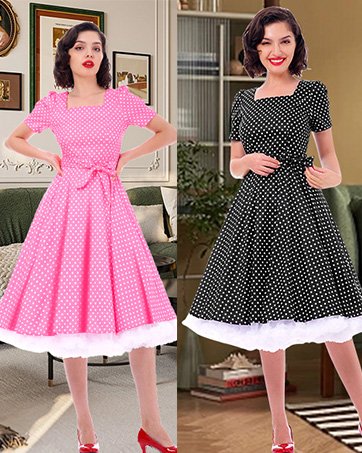 vintage dress for women womens vintage polka dot dress tea party dress for women vintage dress 